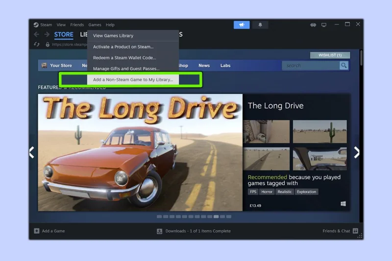 So fügen Sie Steam-fremde Spiele zu Steam hinzu