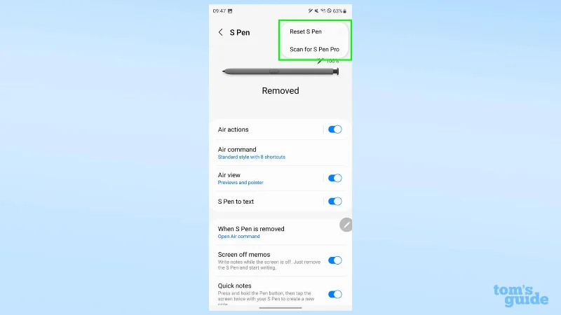 So ändern Sie die S Pen-Einstellungen des Samsung Galaxy S23 Ultra