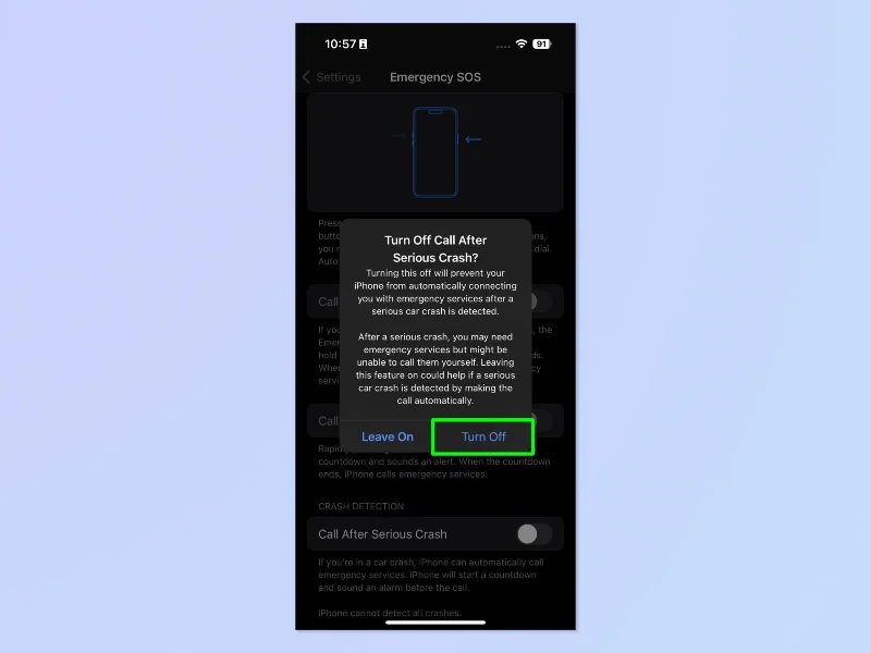 So aktivieren und deaktivieren Sie die Absturzerkennung auf dem iPhone