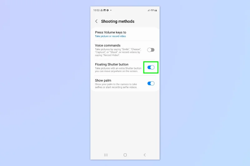 So aktivieren Sie den schwebenden Kamera-Auslöser auf Samsung Galaxy-Geräten