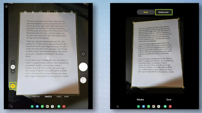 Dieser versteckte Trick verwandelt Ihr Samsung Galaxy-Telefon in einen Dokumentenscanner