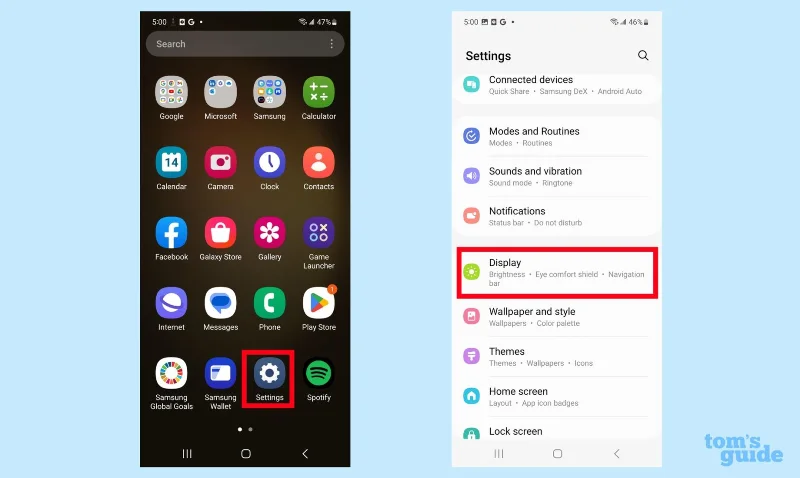 Galaxy S23 でダークモードを管理する方法