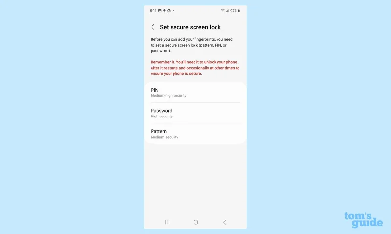 So richten Sie den Fingerabdrucksensor auf dem Galaxy S23 ein
