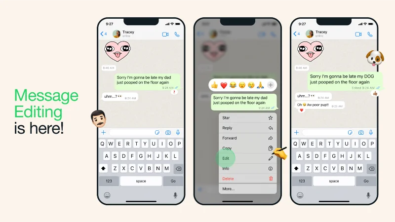 So bearbeiten Sie WhatsApp-Nachrichten auf iOS und Android