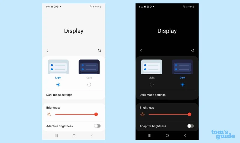 Galaxy S23 でダークモードを管理する方法