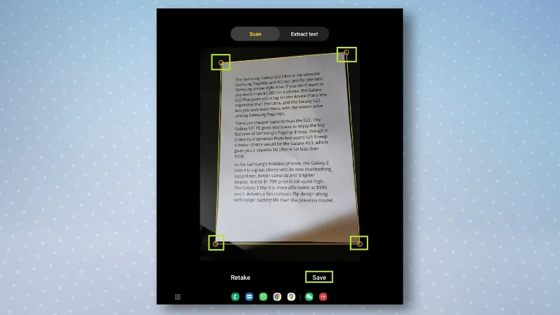 Dieser versteckte Trick verwandelt Ihr Samsung Galaxy-Telefon in einen Dokumentenscanner