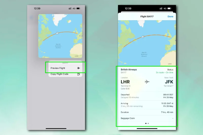 So verfolgen Sie Flüge auf dem iPhone