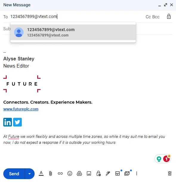 Gmailからテキストメッセージを送信する方法