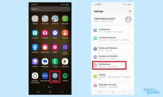 So verwalten Sie Sperrbildschirmbenachrichtigungen auf dem Galaxy S23