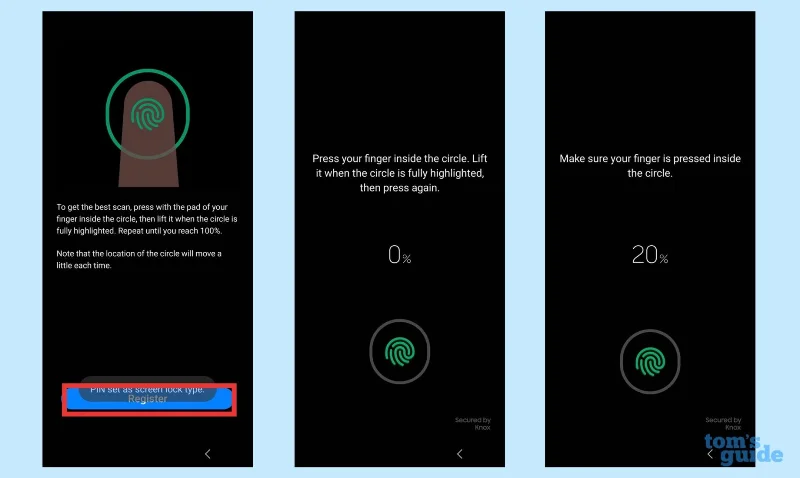 So richten Sie den Fingerabdrucksensor auf dem Galaxy S23 ein