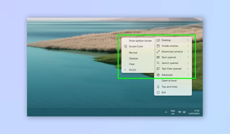 So erhalten Sie eine transparente Taskleiste unter Windows 11