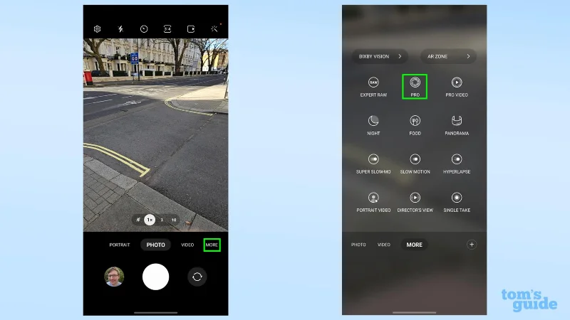 So machen Sie RAW-Fotos mit dem Samsung Galaxy S23 Ultra
