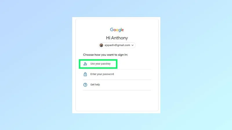 Cómo usar claves de acceso con su cuenta de Google