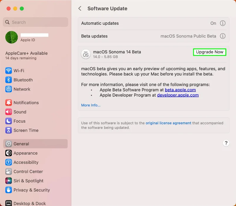 So laden Sie die öffentliche Beta von macOS Sonoma herunter