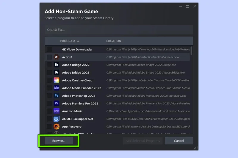 So fügen Sie Steam-fremde Spiele zu Steam hinzu