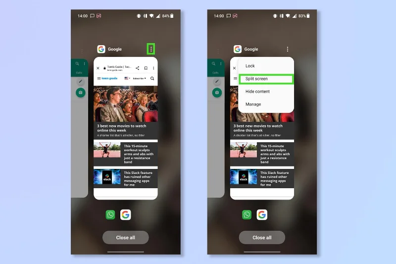 Androidで画面を分割する方法