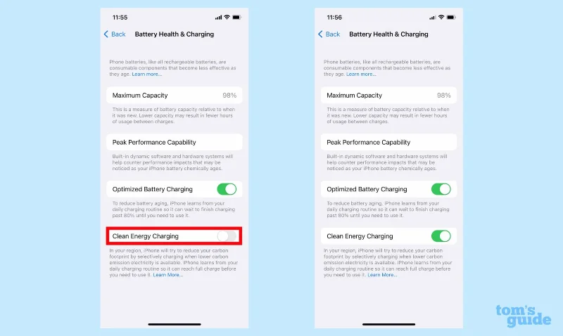 So aktivieren Sie iOS 16s Clean Energy Charging auf Ihrem iPhone