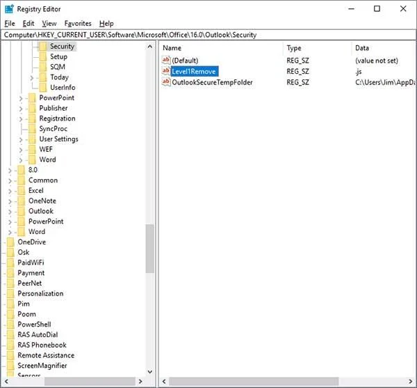 Bỏ chặn Tệp đính kèm Outlook bị hạn chế