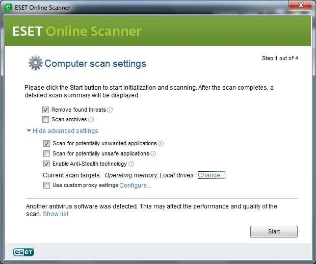 ESET Online Virus và Spyware Scanner ESET Online Virus và Spyware Scanner
