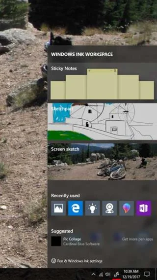 Windows Ink Workspace