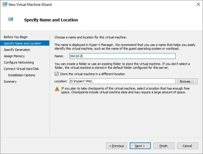 Tạo máy ảo Hyper-V