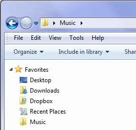 Mục ưa thích của Windows Explorer (hoặc Truy cập nhanh)
