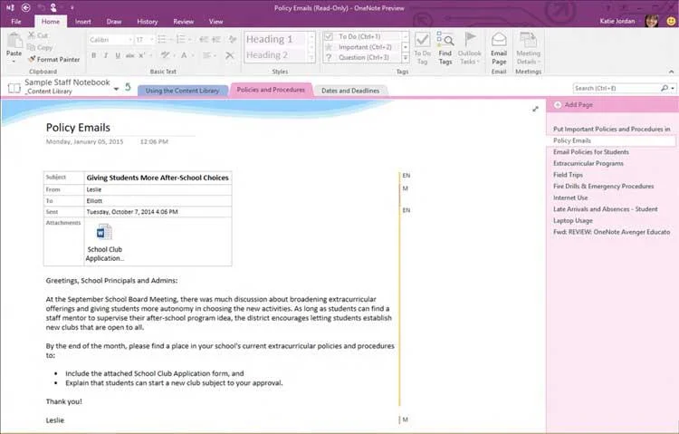 Hướng dẫn chi tiết để sử dụng sổ tay dành cho giáo viên của Lớp & Nhân viên OneNote