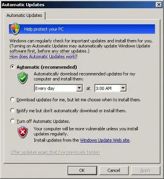 Định cấu hình cập nhật tự động trong Windows Định cấu hình cập nhật tự động trong Windows