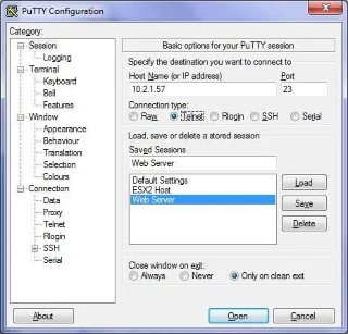 PuTTY Telnet và SSH Client PuTTY Telnet và SSH Client