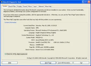 Công cụ chẩn đoán DirectX (DXDiag)