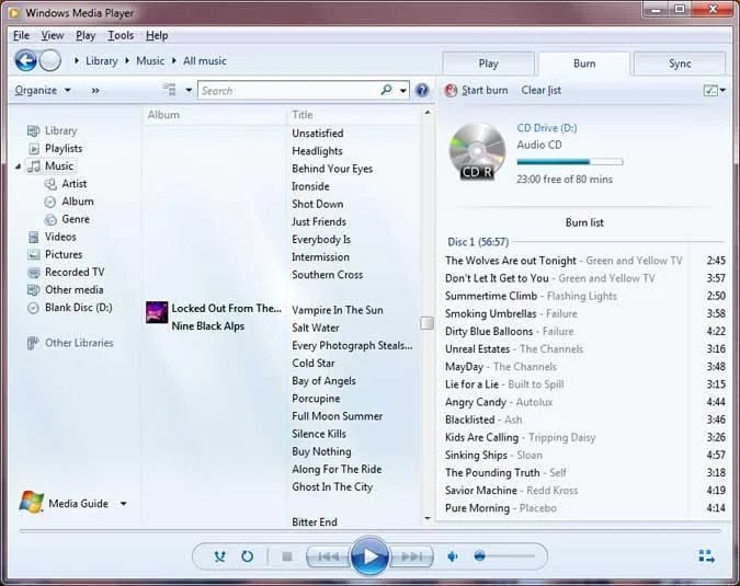 Ghi một đĩa CD nhạc bằng Windows Media Player Ghi một đĩa CD nhạc bằng Windows Media Player