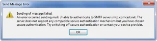 Thunderbird - Lỗi gửi tin nhắn không thành công